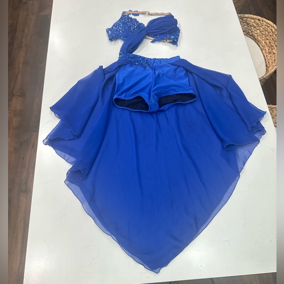 Custom Patrick J Design Blue Embellished Costume - Picture 3 of 9